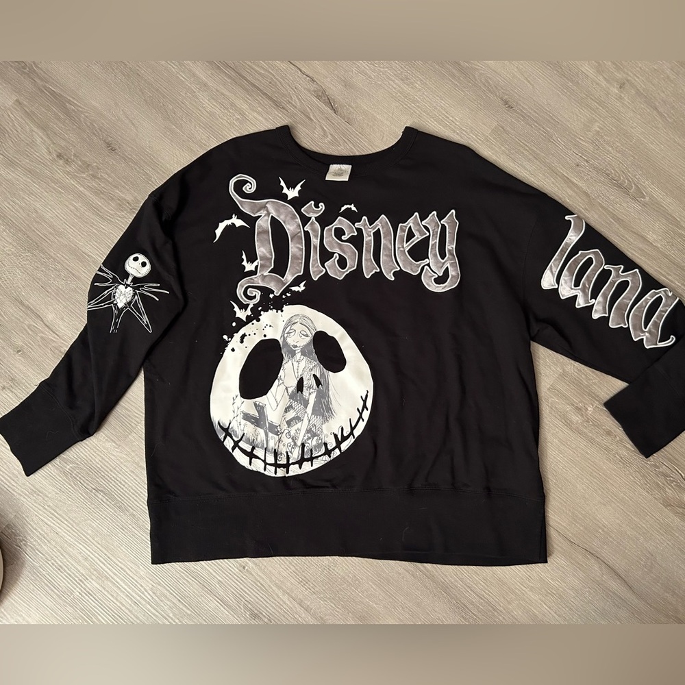 Disneyland Black Sweatshirt with Jack Skellington Design